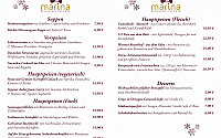Marina Restaurant Cafe Bar menu