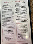 Sage Diner menu