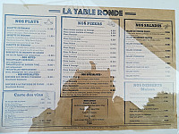 La Table Ronde menu