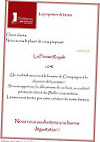 Du Château De La Tour menu
