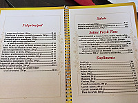 Restaurant Bar Tiffany menu