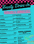 Frosty Drive-in menu