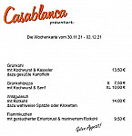 Casablanca menu