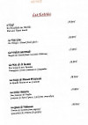 Najeti Les Pins Parasols menu