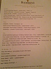 Bambini Trust Wine Room menu