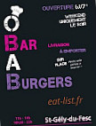 O À Burgers menu