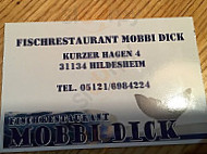 Mobbi Dick menu