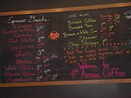 4th Avenue Coffee menu