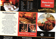 The Waterfront Restaurant Bar menu
