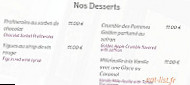 Restaurant Mariette menu
