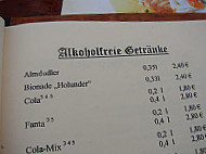 Alpe Dornach menu