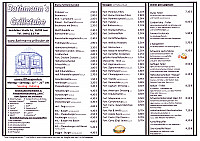 Bathmanns Grillstube menu