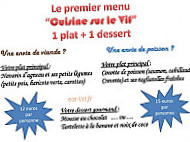 Cuisine Sur Le Vif menu