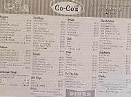 Co-co's menu
