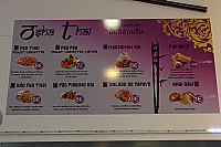 Osha Thai menu