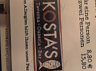 Kosta's menu