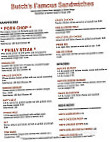 Butch's Steakhouse Lounge menu