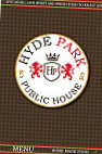 Hyde Park Public House menu