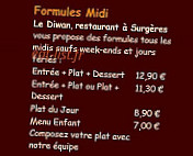 Le Diwan menu