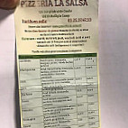 La Salsa menu