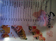 Sakura Sushi Steak House menu
