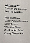 Jim's Cafe menu