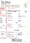 La Tour Mermoz menu
