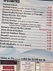 Bradford Seafood menu