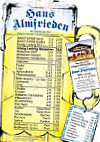 Bayernverein Haus Almfrieden menu