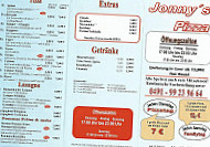 Jonny's Pizza menu