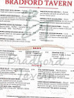 Bradford Tavern menu