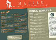 Malibu Cocktail Lounge menu