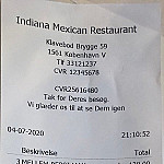 Indiana Mexican menu