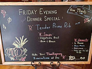 Chances 'r ' Lounge menu