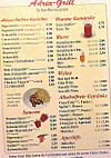 Adria-Grill menu