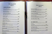 The Peacock Inn menu