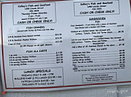 Kelley's Fish Seafood menu