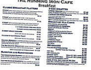 The Running Iron Cafe menu