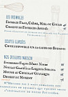 Auberge De La Paillere menu