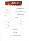 Gourmets Et Gourmands menu