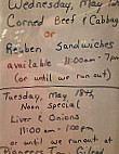 Pioneers Inn menu