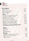 Hotel le Marius menu