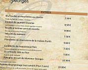 Monsieur Georges menu