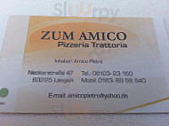 Pizzeria zum Amico menu