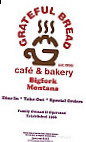Grateful Bread Cafe Bakery menu