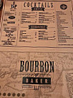 Bourbon Baker menu