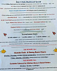 Jake's Seafood Restaurant menu