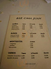 Casa Juan menu