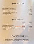 Restaurant du Chemin de Fer menu