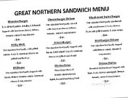 Great Northern menu